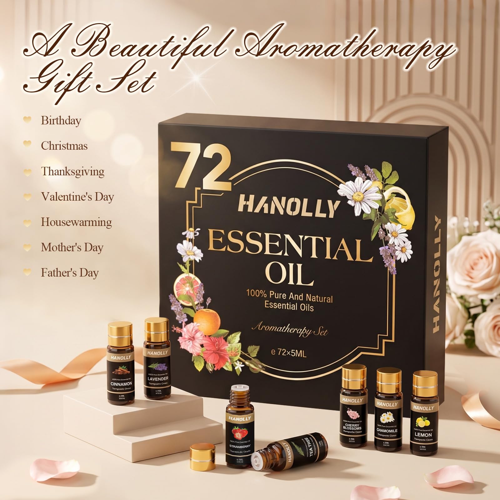 Amazon.com: 72 Pcs Pure Essential Oils Gift Set for Diffuser